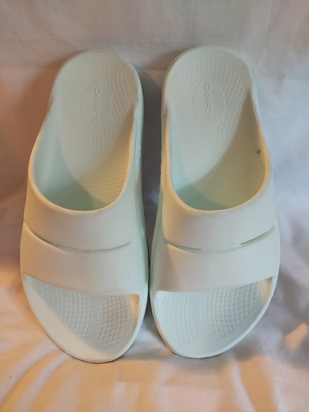 OOFOS OOahh Recovery Slide Sandals Mint Green Women's Size 10